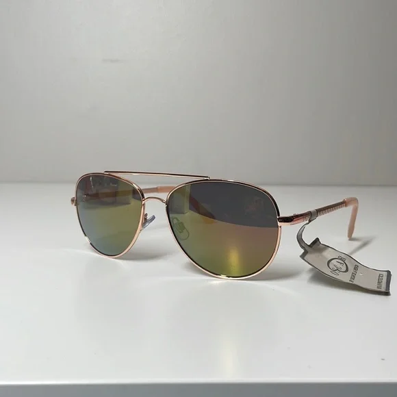 Oscar De La Renta Rose Gold Mirrored Sunglasses MOD3041 - Picture 1 of 9